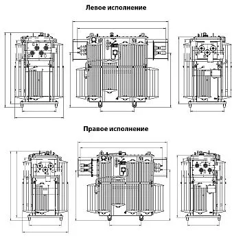 Фото чертежа ТМГФ 630/6/0,4 Фото чертежа ТМГФ 630/6/0,4