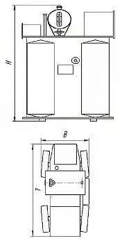 Фото чертежа ТМФ 250/6/0,4 Фото чертежа ТМФ 250/6/0,4